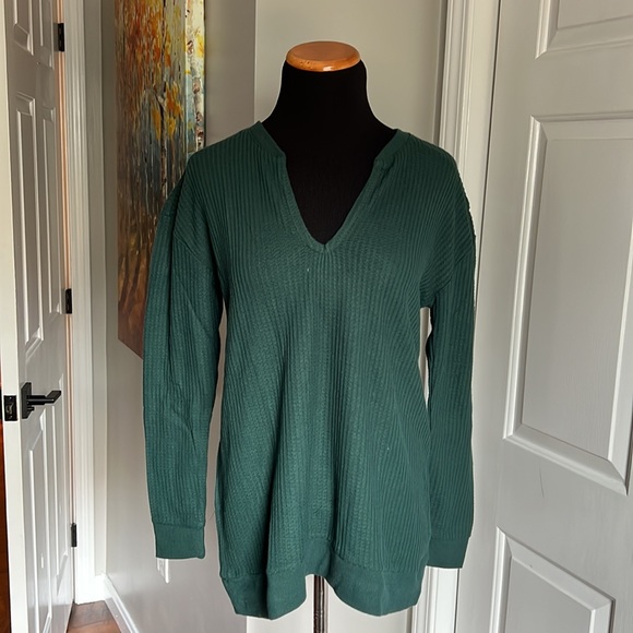 Waffle Split Neck Tunic - Picture 2 of 6